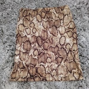 Snake Print Skirt